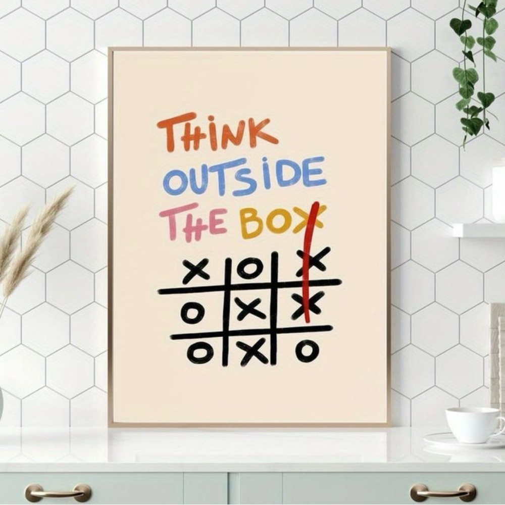 Think Outside the Box Wall Art, Canvas Only, 12”x16”